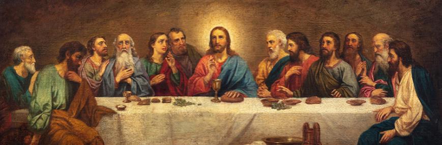 Изображение Христа и апостолов на тайной вечере